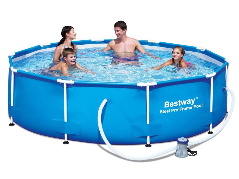 Bestway Steel Pool mit Filterpumpe Gartenpool Kinder Ø305×76 cm